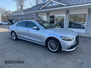 2022 Mercedes-Benz S with VIN W1K6G7GB5NA078108, listed as a Copart auction lot 55155915 with 63,591 mi miles and Clean Title. Bid and sale history available at carsss.com. Image 1.