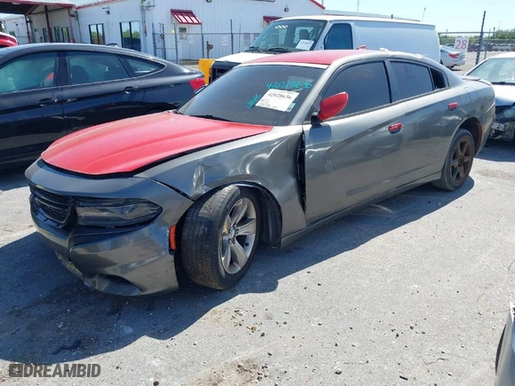 2016 Dodge Charger SXT with VIN 2C3CDXHG9GH214362, listed as a IAAI auction lot 42028636 with 225,392 mi miles. Bid and sale history available at carsss.com. Image 2.