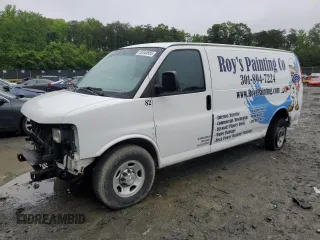 2015 Chevrolet Express Cargo z VIN 1GCWGFCF1F1229945, wystawiony jako Copart lot #58345855 z przebiegiem 173 287 mil mil oraz Szkoda całkowita • Salvage title. Historia ofert i sprzedaży dostępna na DreamBid. Obrazek 1.