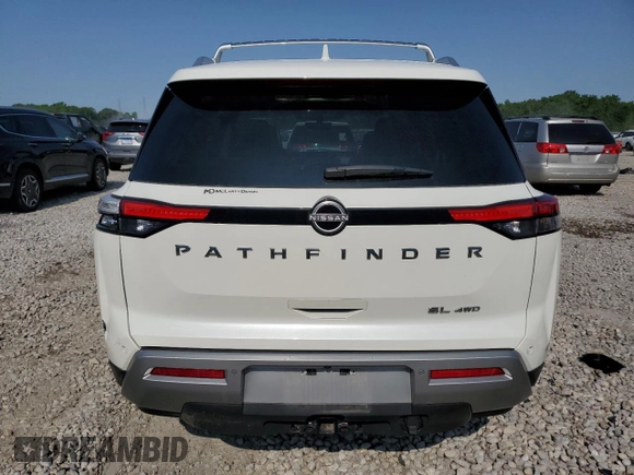 2024 Nissan Pathfinder SL with VIN 5N1DR3CD3RC240142, listed as a Copart auction lot 57849125 with 30,446 mi miles and Salvage title. Bid and sale history available at DreamBid. Image 6.