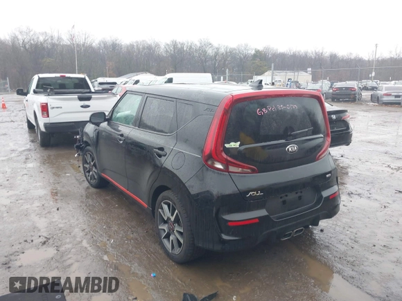 2021 Kia Soul Turbo with VIN KNDJ53AF9M7746079, listed as a IAAI auction lot 41480282 with 65,010 mi miles and . Bid and sale history available at DreamBid. Image 3.