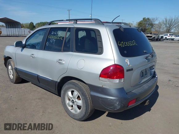 2006 Hyundai Santa Fe GLS with VIN KM8SC13D96U071585, listed as a IAAI auction lot 42005602 with 195,143 mi miles. Bid and sale history available at carsss.com. Image 3.