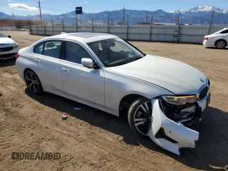2021 BMW 3 Series 330i xDrive with VIN WBA5R7C01MFK13622, listed as a Copart auction lot 46520295 with 58,260 mi miles and Salvage title. Bid and sale history available at DreamBid. Image 4.