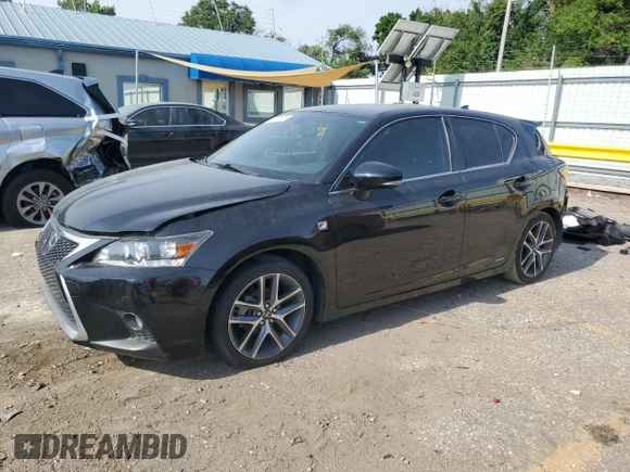 2015 Lexus CT 200h with VIN JTHKD5BH8F2246500, listed as a Copart auction lot 60152575 with 90,114 mi miles and Salvage title. Bid and sale history available at DreamBid. Image 1.