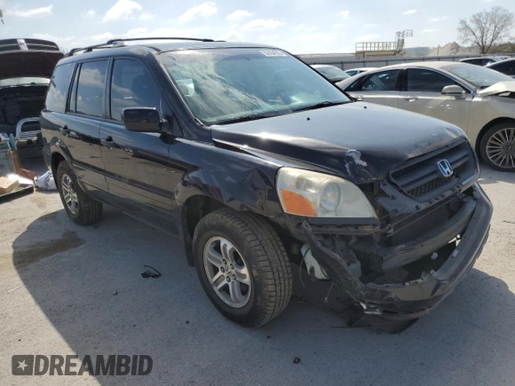 2005 Honda Pilot EX-L z VIN 5FNYF18635B001295, wystawiony jako Copart lot #52434555 z przebiegiem 318 797 mil mil oraz Szkoda całkowita • Salvage title. Historia ofert i sprzedaży dostępna na DreamBid. Obrazek 4.