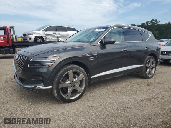 2024 Genesis GV80 with VIN KMUHCESC5RU162434, listed as a Copart auction lot 61974415 with 5,186 mi miles and Salvage title. Bid and sale history available at DreamBid. Image 1.
