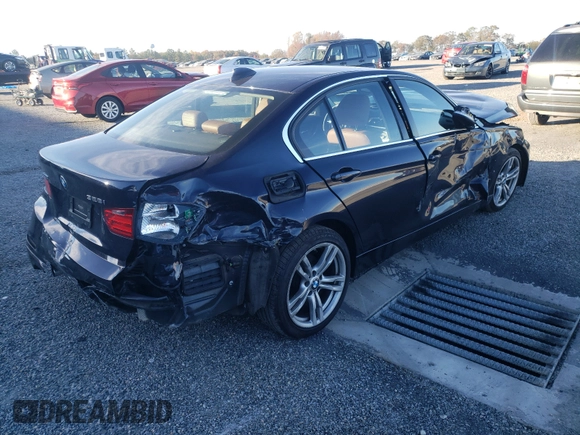 2015 BMW 3 Series 328i xDrive with VIN WBA3B5C55FP653285, listed as a Copart auction lot 63938461 with 53,559 mi miles and Salvage Title. Bid and sale history available at carsss.com. Image 4.