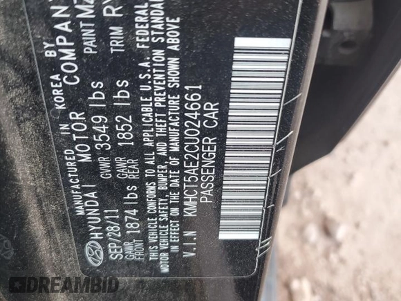 2012 Hyundai Accent GS с VIN KMHCT5AE2CU024661, выставлен на аукционе Copart как лот 66886945 с пробегом 139 988 миль миль и Списание • Salvage title. История ставок и продаж доступна на DreamBid. Изображение 13.