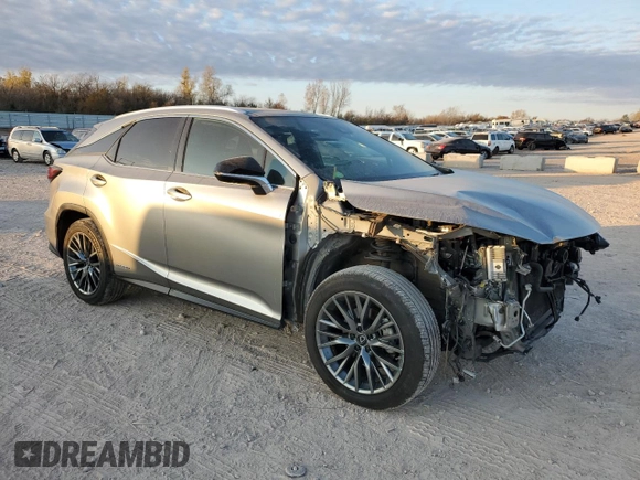 2022 Lexus RX with VIN 2T2YGMDAXNC080182, listed as a Copart auction lot 80543774 with 41,983 mi miles and Salvage Title. Bid and sale history available at carsss.com. Image 4.
