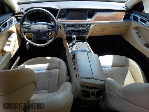2017 Genesis G80 3.8L with VIN KMHGN4JE9HU175302, listed as a Copart auction lot 59144765 with 133,609 mi miles and Salvage title. Bid and sale history available at DreamBid. Image 8.