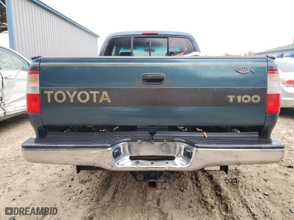1996 Toyota T100 DX with VIN JT4TN12D6T0027552, listed as a Copart auction lot 85197944 with 195,213 mi miles and Salvage Title. Bid and sale history available at carsss.com. Image 6.
