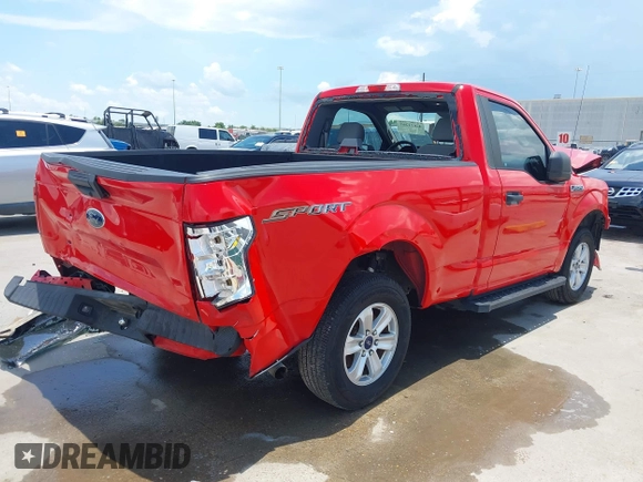 2018 Ford F-150 XL with VIN 1FTMF1CB8JKE22462, listed as a IAAI auction lot 42622267 with 72,931 mi miles and . Bid and sale history available at DreamBid. Image 4.