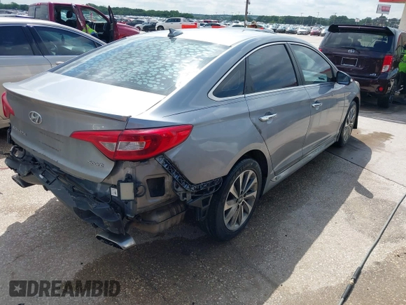 2016 Hyundai Sonata Sport with VIN 5NPE34AF9GH299993, listed as a IAAI auction lot 42212488 with 174,898 mi miles and . Bid and sale history available at carsss.com. Image 4.