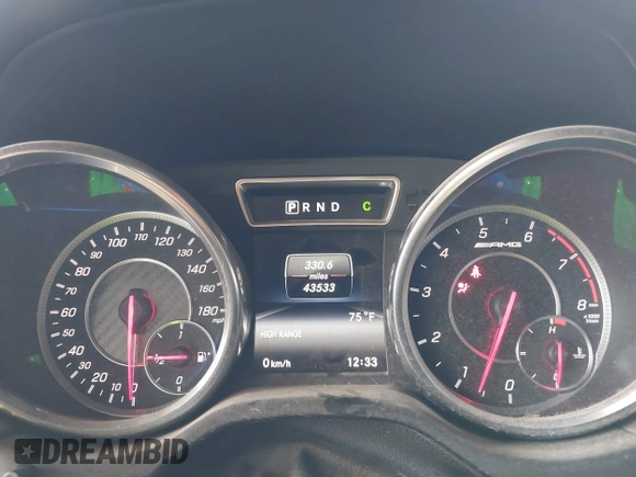 2017 Mercedes-Benz G-Class AMG G 63 with VIN WDCYC7DF4HX268189, listed as a IAAI auction lot 41467278 with 43,533 mi miles. Bid and sale history available at carsss.com. Image 7.