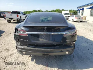 2015 Tesla Model S 85D with VIN 5YJSA1E48FF118749, listed as a Copart auction lot 54516035 with 115,380 mi miles and Salvage Title. Bid and sale history available at carsss.com. Image 6.
