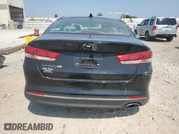 2018 Kia Optima S with VIN 5XXGT4L35JG235075, listed as a Copart auction lot 60604425 with 95,705 mi miles and Salvage title. Bid and sale history available at DreamBid. Image 6.