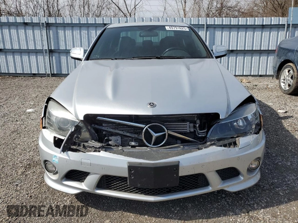 2009 Mercedes-Benz C 63 AMG with VIN WDDGF77X29F346320, listed as a Copart auction lot 49791625 with 143,218 mi miles and Salvage Title. Bid and sale history available at DreamBid. Image 5.