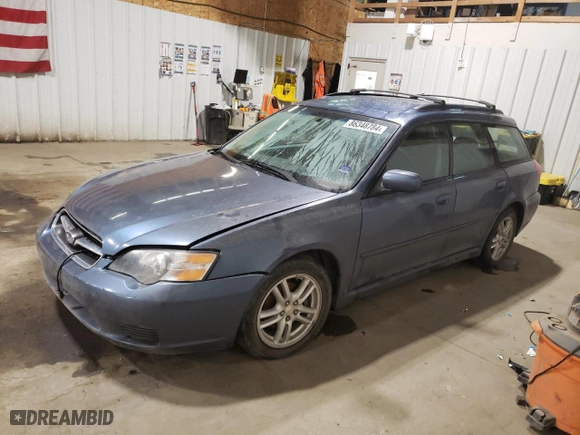 2005 Subaru Legacy Wagon (Natl) with VIN 4S3BP616657324823, listed as a Copart auction lot 86348784 with 0 mi miles and Salvage Title. Bid and sale history available at carsss.com. Image 1.