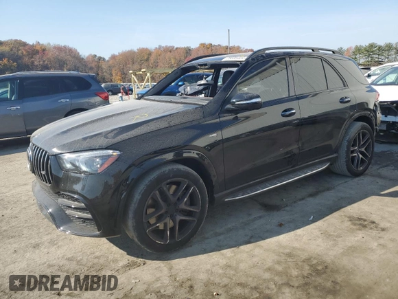 2023 Mercedes-Benz GLE 53 AMG with VIN 4JGFB6BB1PA902601, listed as a Copart auction lot 78599404 with 44,989 mi miles and Salvage title. Bid and sale history available at DreamBid. Image 1.