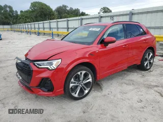 2021 Audi Q3 S line Premium Plus with VIN WA1EECF37M1006141, listed as a Copart auction lot 63611225 with 43,996 mi miles and Non repairable. Bid and sale history available at DreamBid. Image 1.
