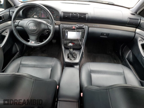 2001 Audi A4 with VIN WAUDC68D31A138398, listed as a Copart auction lot 63600565 with 224,204 mi miles and Salvage title. Bid and sale history available at DreamBid. Image 8.