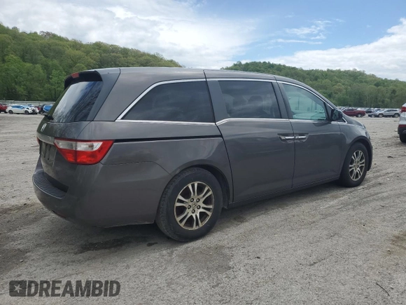 2013 Honda Odyssey EX-L with VIN 5FNRL5H67DB009743, listed as a Copart auction lot 55881595 with 232,658 mi miles and Clean Title. Bid and sale history available at DreamBid. Image 3.