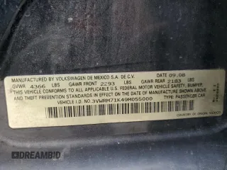 2009 Volkswagen Jetta SE z VIN 3VWRM71K49M055000, wystawiony jako Copart lot #54450045 z przebiegiem 163 451 mil mil oraz Szkoda całkowita • Salvage title. Historia ofert i sprzedaży dostępna na DreamBid. Obrazek 12.