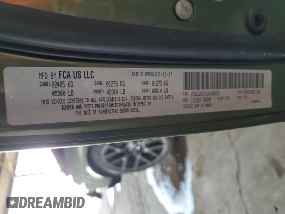 2018 Dodge Challenger R/T with VIN 2C3CDZBTXJH168873, listed as a Copart auction lot 59748545 with 76,193 mi miles and Salvage title. Bid and sale history available at DreamBid. Image 12.