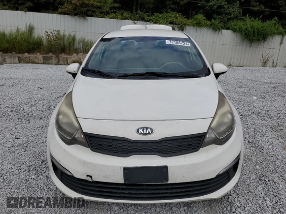 2016 Kia Rio LX with VIN KNADM4A36G6549955, listed as a Copart auction lot 72186724 with 181,453 mi miles and Salvage Title. Bid and sale history available at DreamBid. Image 5.