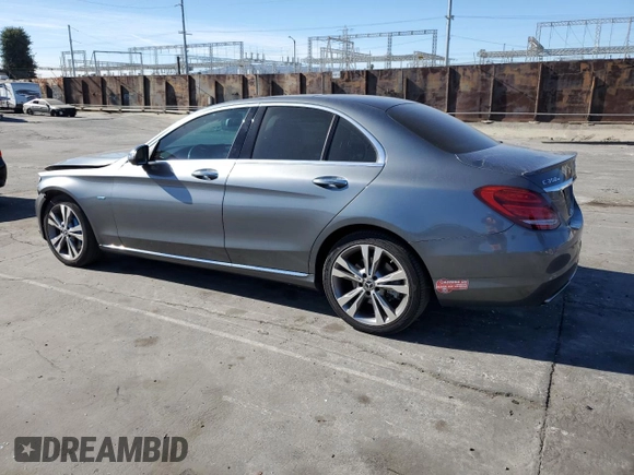 2017 Mercedes-Benz C 350e with VIN 55SWF4HB0HU225441, listed as a Copart auction lot 41779345 with 91,695 mi miles and Salvage Title. Bid and sale history available at DreamBid. Image 2.