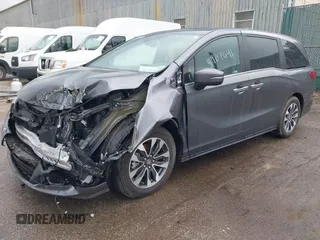 2024 Honda Odyssey EX-L with VIN 5FNRL6H69RB053109, listed as a IAAI auction lot 41902641 with 19,358 mi miles and . Bid and sale history available at DreamBid. Image 2.