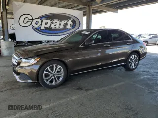 2018 Mercedes-Benz C 300 with VIN 55SWF4JB5JU258371, listed as a Copart auction lot 61838435 with 44,956 mi miles and Salvage title. Bid and sale history available at DreamBid. Image 1.