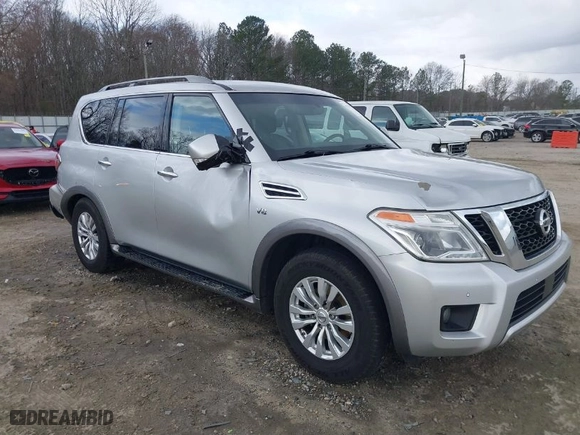 2017 Nissan Armada SV with VIN JN8AY2NC3H9505733, listed as a IAAI auction lot 41718132 with 148,084 mi miles. Bid and sale history available at carsss.com. Image 6.