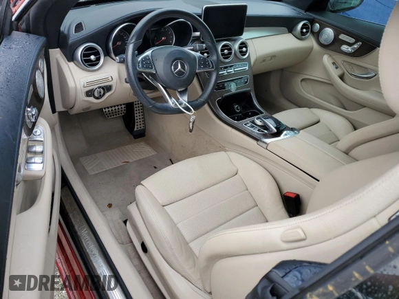 2017 Mercedes-Benz C 300 with VIN WDDWK4JB2HF430767, listed as a Copart auction lot 74781874 with Not Provided miles and Salvage Title. Bid and sale history available at DreamBid. Image 8.