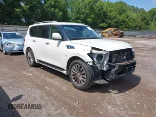 2017 Infiniti QX80 with VIN JN8AZ2NE9H9150257, listed as a IAAI auction lot 42551193 with 143,061 mi miles and . Bid and sale history available at DreamBid. Image 1.
