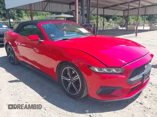 2024 Ford Mustang EcoBoost z VIN 1FAGP8UH2R5130814, wystawiony jako IAAI lot #42618860 z przebiegiem 34 042 mil mil oraz . Historia ofert i sprzedaży dostępna na DreamBid. Obrazek 1.