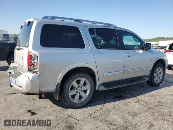 2011 Nissan Armada Platinum z VIN 5N1BA0NC8BN611923, wystawiony jako Copart lot #53615205 z przebiegiem 218 103 mil mil oraz Szkoda całkowita • Salvage title. Historia ofert i sprzedaży dostępna na DreamBid. Obrazek 3.