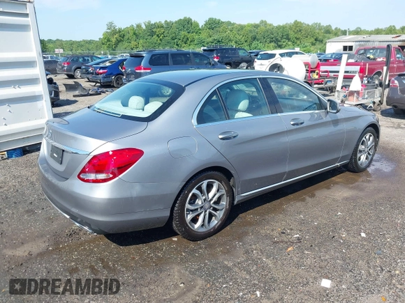 2016 Mercedes-Benz C 300 with VIN 55SWF4JB7GU162041, listed as a IAAI auction lot 42615333 with 39,714 mi miles and . Bid and sale history available at DreamBid. Image 4.