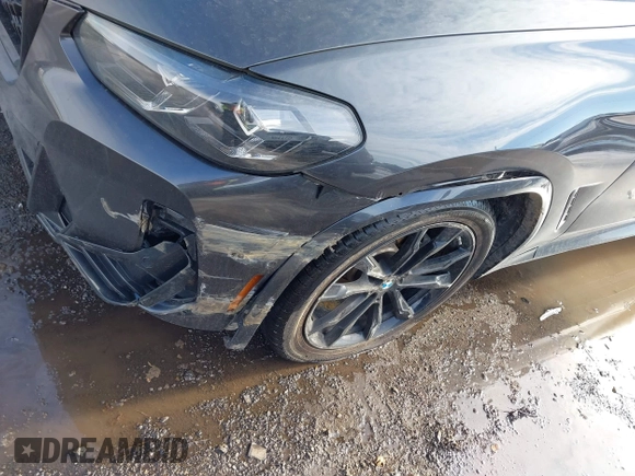 2023 BMW X4 xDrive30i with VIN 5UX33DT08P9S91679, listed as a IAAI auction lot 41705086 with 23,534 mi miles and . Bid and sale history available at DreamBid. Image 6.