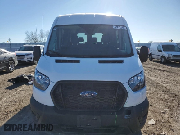 2023 Ford Transit Passenger XL with VIN 1FBAX9C85PKC11039, listed as a Copart auction lot 88472055 with 8,569 mi miles and Salvage Title. Bid and sale history available at DreamBid. Image 5.