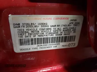 2006 Mitsubishi Lancer ES with VIN JA3AJ26E16U044329, listed as a Copart auction lot 46084945 with 120,649 mi miles and Salvage Title. Bid and sale history available at carsss.com. Image 12.