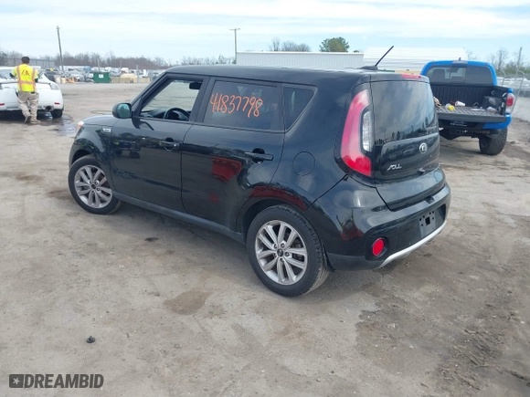 2017 Kia Soul + with VIN KNDJP3A55H7477277, listed as a IAAI auction lot 41837798 with 258,883 mi miles. Bid and sale history available at carsss.com. Image 3.