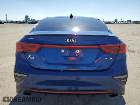 2021 Kia Forte GT with VIN 3KPF44AC4ME279173, listed as a Copart auction lot 49910305 with 70,657 mi miles and Salvage Title. Bid and sale history available at carsss.com. Image 6.