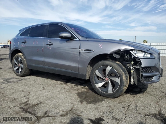 2020 Jaguar F-PACE 25t Premium with VIN SADCJ2FX2LA638148, listed as a Copart auction lot 48598465 with 69,736 mi miles and Salvage Title. Bid and sale history available at carsss.com. Image 4.