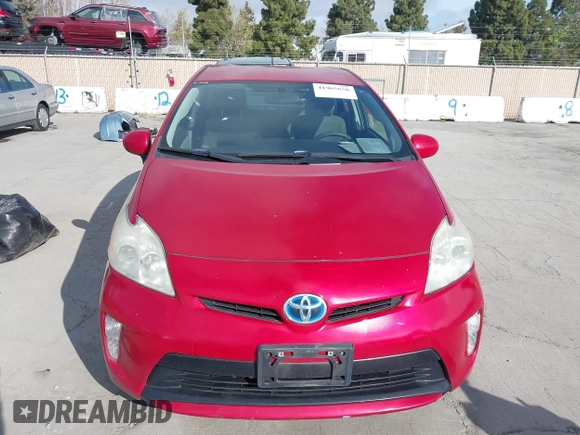 2012 Toyota Prius One with VIN JTDKN3DU1C1595223, listed as a IAAI auction lot 41965656 with 206,767 mi miles. Bid and sale history available at carsss.com. Image 12.