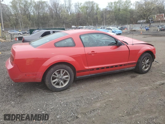 2005 Ford Mustang Deluxe with VIN 1ZVFT80N855115559, listed as a Copart auction lot 52287755 with 0 mi miles and Salvage Title. Bid and sale history available at carsss.com. Image 3.