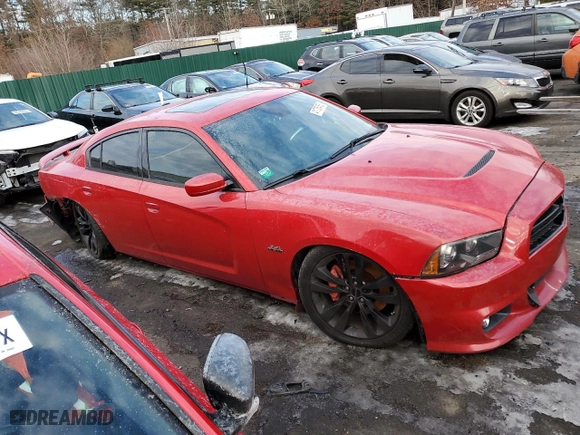 2012 Dodge Charger SRT8 with VIN 2C3CDXEJ6CH185686, listed as a Copart auction lot 41735455 with 185,073 mi miles and Salvage Title. Bid and sale history available at carsss.com. Image 4.