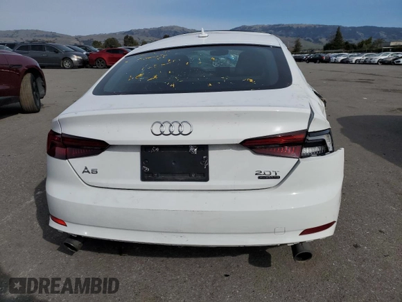 2018 Audi A5 Sportback Premium with VIN WAUDNCF52JA039673, listed as a Copart auction lot 45056245 with 0 mi miles and Clean Title. Bid and sale history available at carsss.com. Image 6.