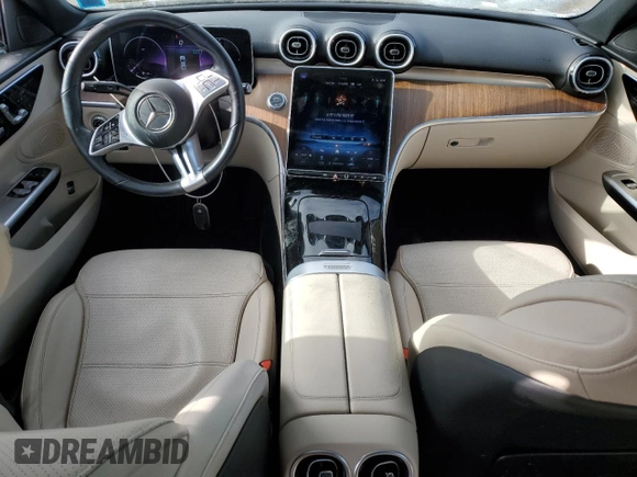 2022 Mercedes-Benz C 300 with VIN W1KAF4HB9NR039307, listed as a Copart auction lot 89340365 with 25,252 mi miles and Salvage Title. Bid and sale history available at DreamBid. Image 8.