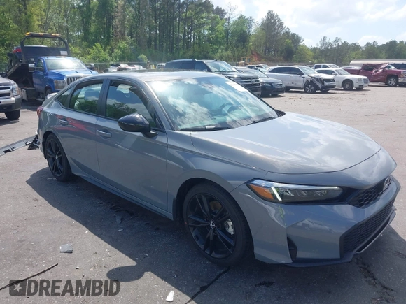 2025 Honda Civic Si with VIN 2HGFE1E55SH474645, listed as a IAAI auction lot 41941985 with 1,117 mi miles and . Bid and sale history available at DreamBid. Image 1.